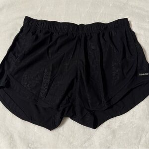 Calvin Klein athletic shorts with attached brief.